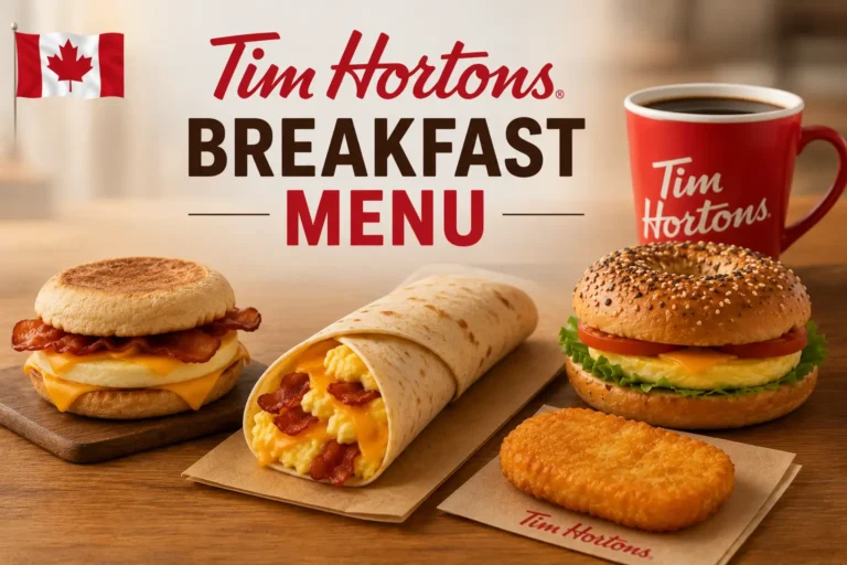 Tim Hortons Lunch Menu Canada 2026 | Prices & Calories